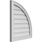 Ekena Millwork Quarter Round Top Right Surface Mount PVC Gable Vent w/ 2"W x 2"P Brickmould Sill Frame, 20"W x 24"H GVPQR20X2403SN - alternate 4
